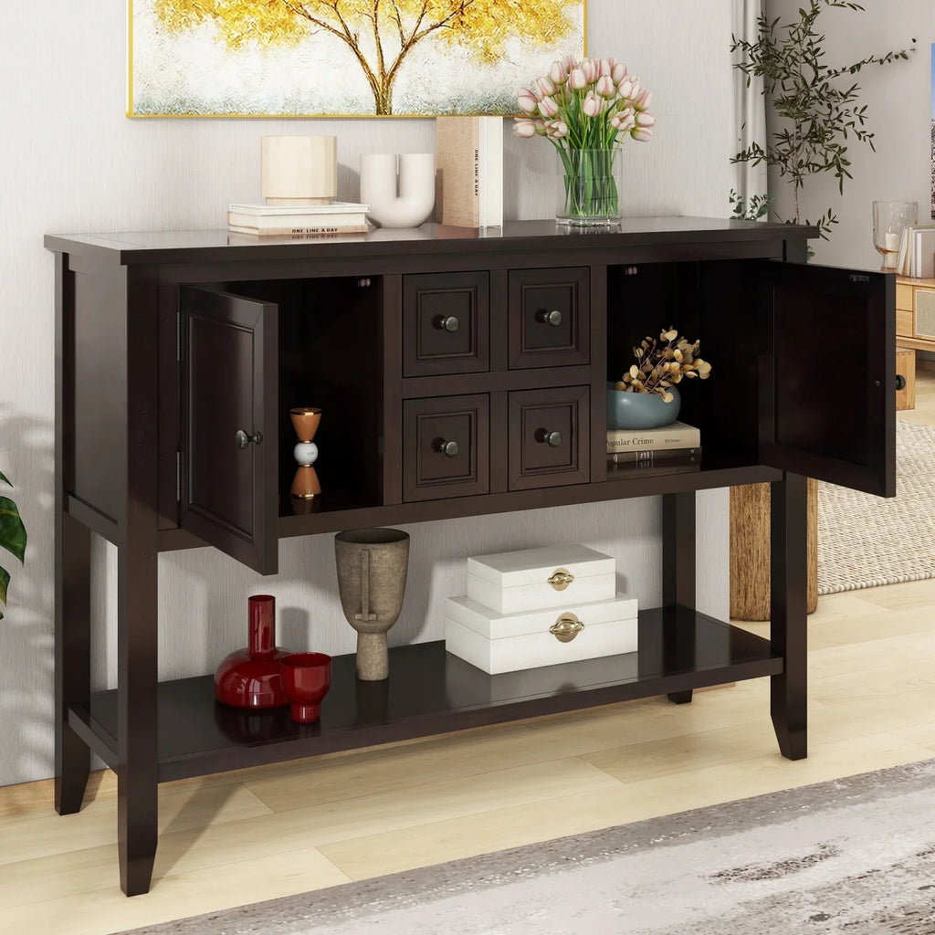 Entrances TREXM Drawers OLD Table and Series Living WF190263AAA) Vintage Small Shelf Storage Bottom for Kitchens Ample (White SKU Four and Cambridge Console Rooms with