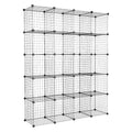 Black Organizer Grid Metal 20-Cube Shelving Storage Modular Unit Bookcase Cubbies
