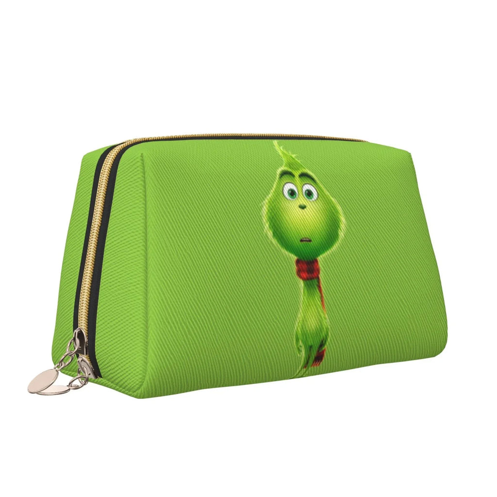 Pouch Gift Makeup Organizer Cartoon Toiletry Grinch Portable Cosmetic Travel Bag Leather Purse Bag Storage