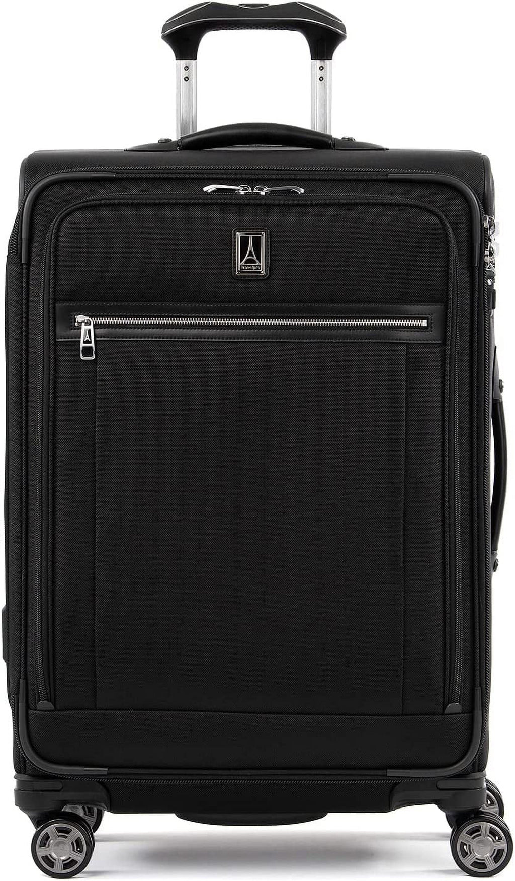 TSA Men Expandable Medium Softside Checked Black Luggage, Spinner 8 Checked-Medium Black, 25-Inch Shadow Checked and 25-Inch Platinum Wheel Elite Shadow Lock, Women, Suitcase, Travelpro
