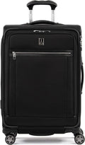 TSA Men Expandable Medium Softside Checked Black Luggage, Spinner 8 Checked-Medium Black, 25-Inch Shadow Checked and 25-Inch Platinum Wheel Elite Shadow Lock, Women, Suitcase, Travelpro