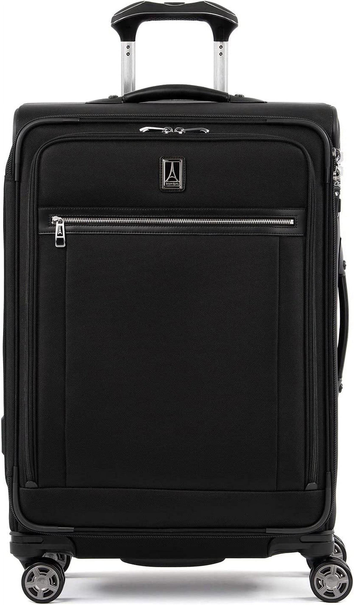 TSA Men Expandable Medium Softside Checked Black Luggage, Spinner 8 Checked-Medium Black, 25-Inch Shadow Checked and 25-Inch Platinum Wheel Elite Shadow Lock, Women, Suitcase, Travelpro