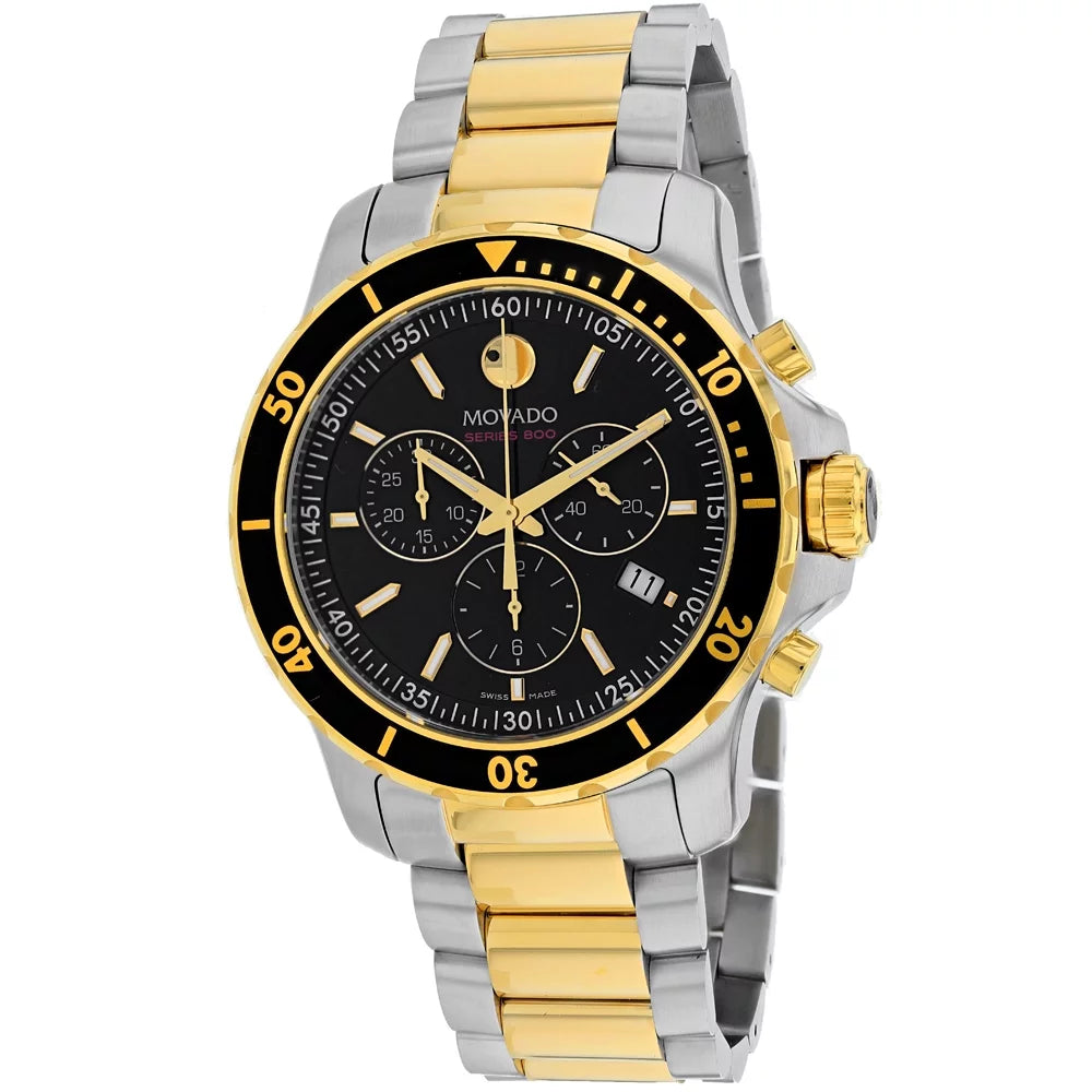 Dial Chronograph Movado Men's 2-Tone Black 2600146 Watch -