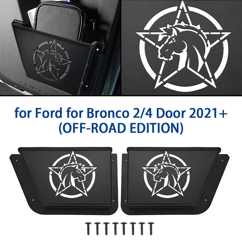 Organizer Metal liquid Door for Pocket Scratch 2/4 Proof EDITION), Box Panel Rear Pair Bronco for Black ALLTIMES Resistance,1 Dust Door 2021+(OFF-ROAD Proof