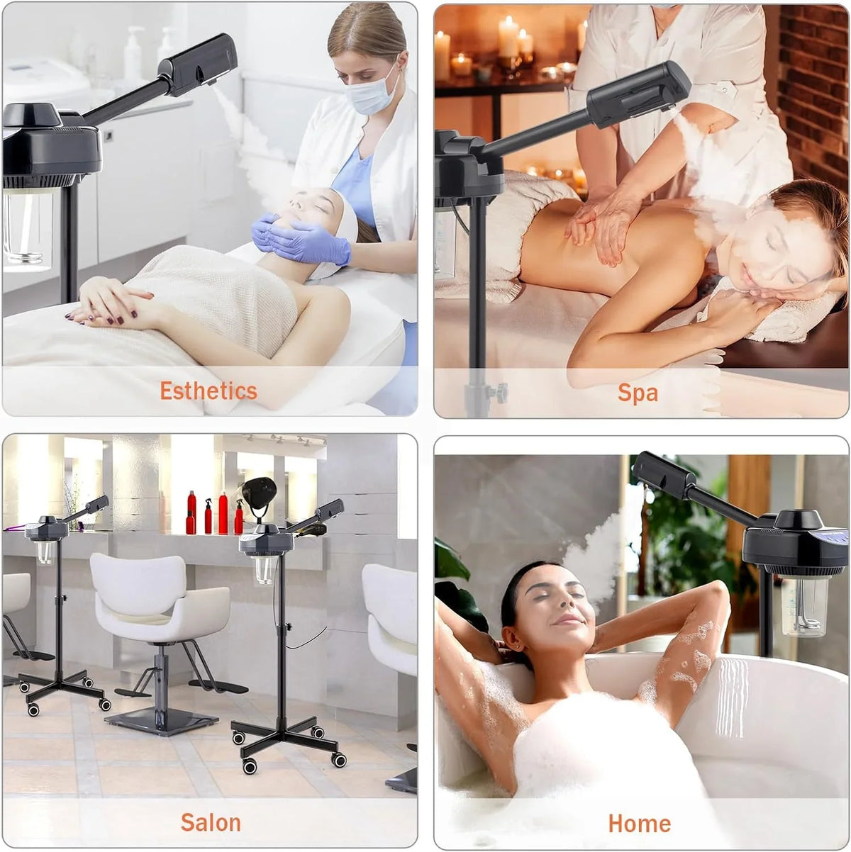 Home, Steamer Hot for Cleaning Sprayer, Care Deep Personal Beauty Steamer, Ozone Spa Facial with Rotatable Mist Salon Professional Steamer Face Esthetician Skin