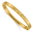 Hinged QCC4/16 Bangle 14k 4/16 Diamond-cut Concave Bracelet