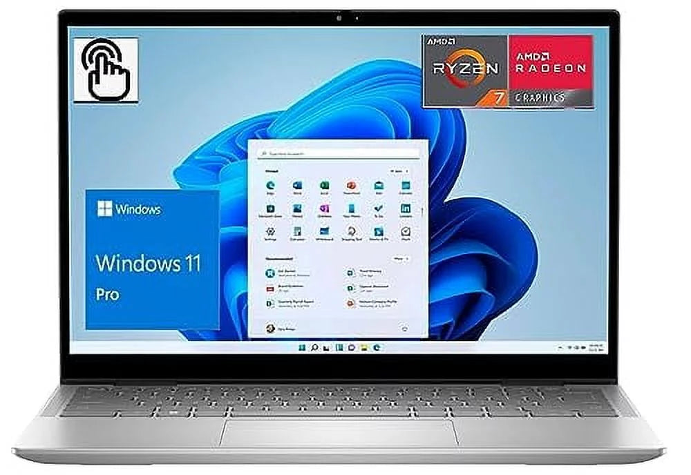 Business Platinum Newest AMD Backlit, Win Ryzen 5425 (1920 2023 Display, SSD) x 14-inch 16:10 | 1200) Graphics, 256G Inspiron Touchscreen 11 RAM AMD Pro 7 Radeon Laptop, FHD+ Silver 5825U, (8G
