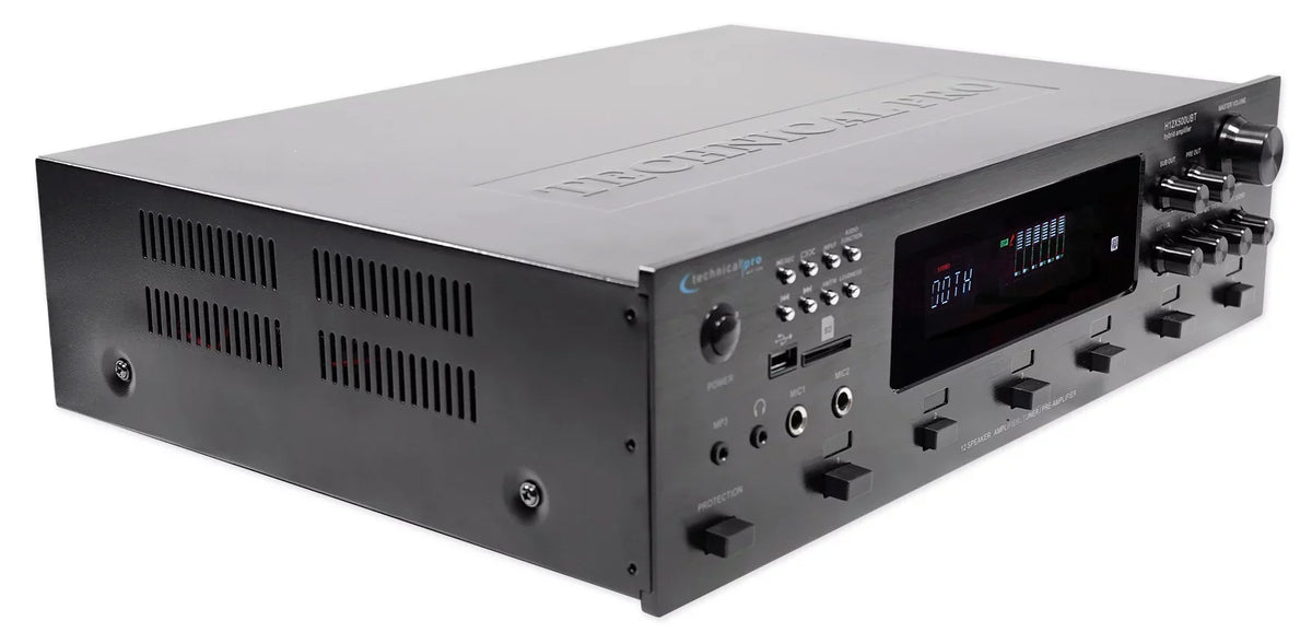 Home Zone, Theater Technical Receiver+12) Bluetooth 6000w 8" Speakers+EQ Pro 6)