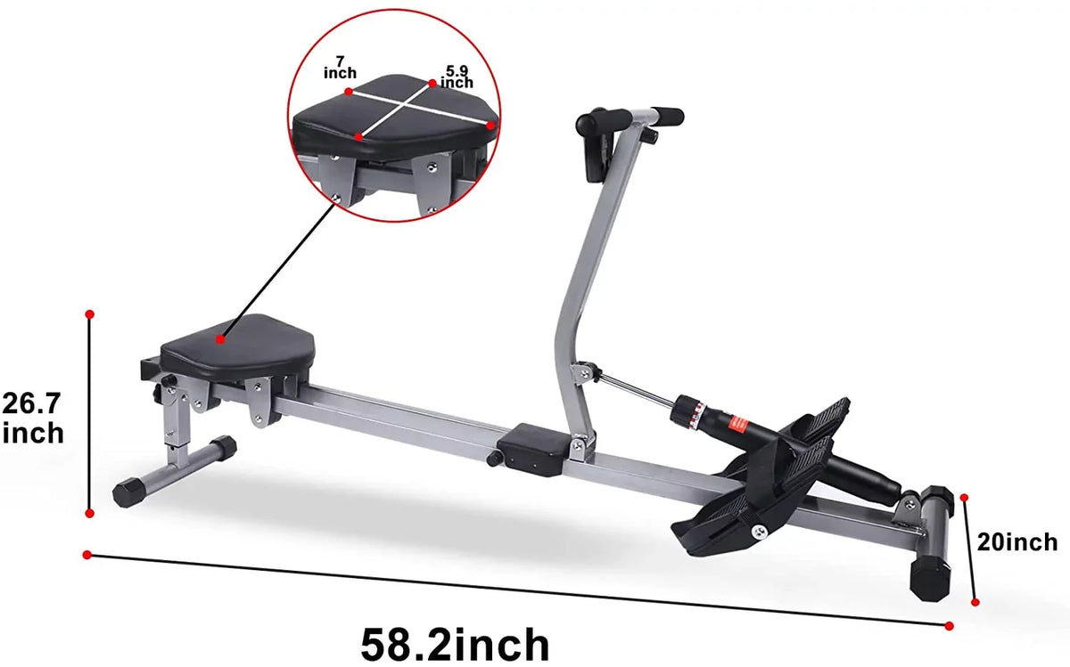 Digital Ergometer, lbs Black Machine 260 and Maximum of Rowing Load, Fitness Monitor YSSOA Rower