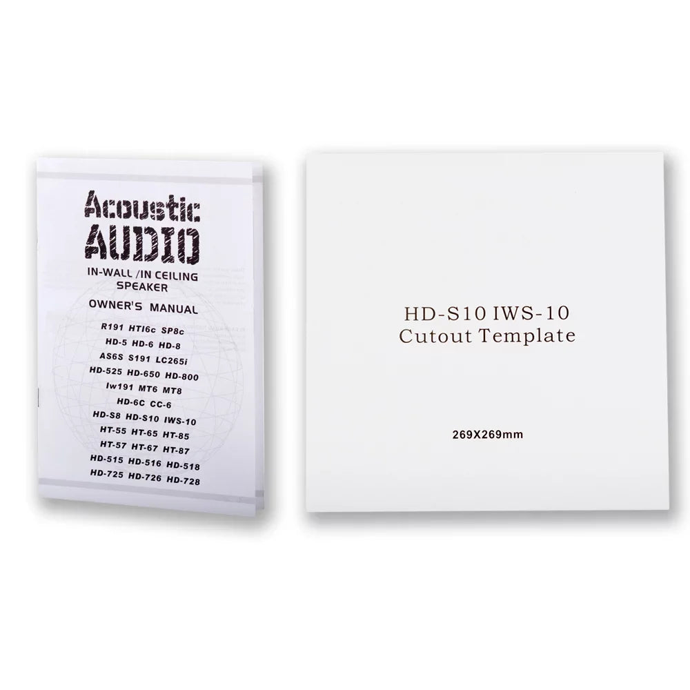 Audio 10" Acoustic Amps 2 and HD-S10 with Pack Speaker Mount Flush Subwoofers