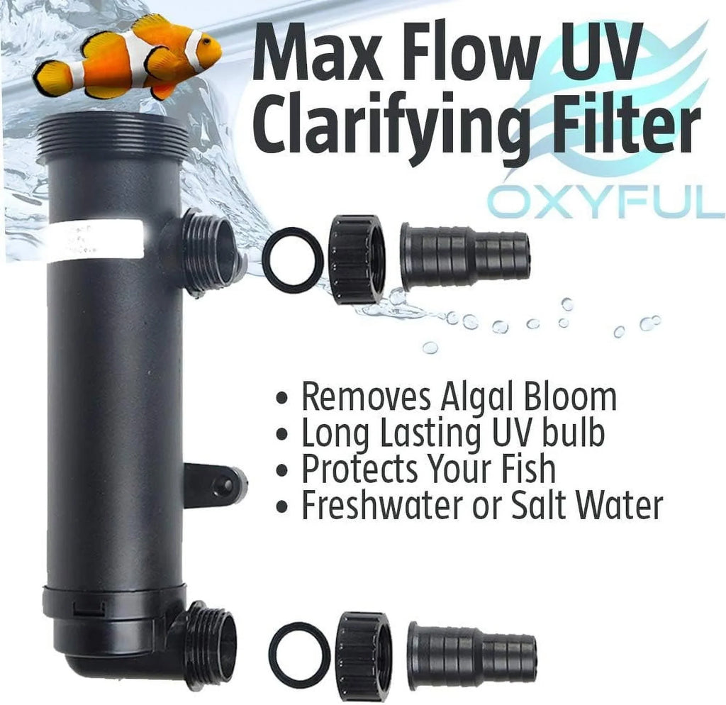 Aquarium Ultraviolet For Koi 9W 11" Light Lamp Non-Submersible UV Fish Pond Clarifier Filter