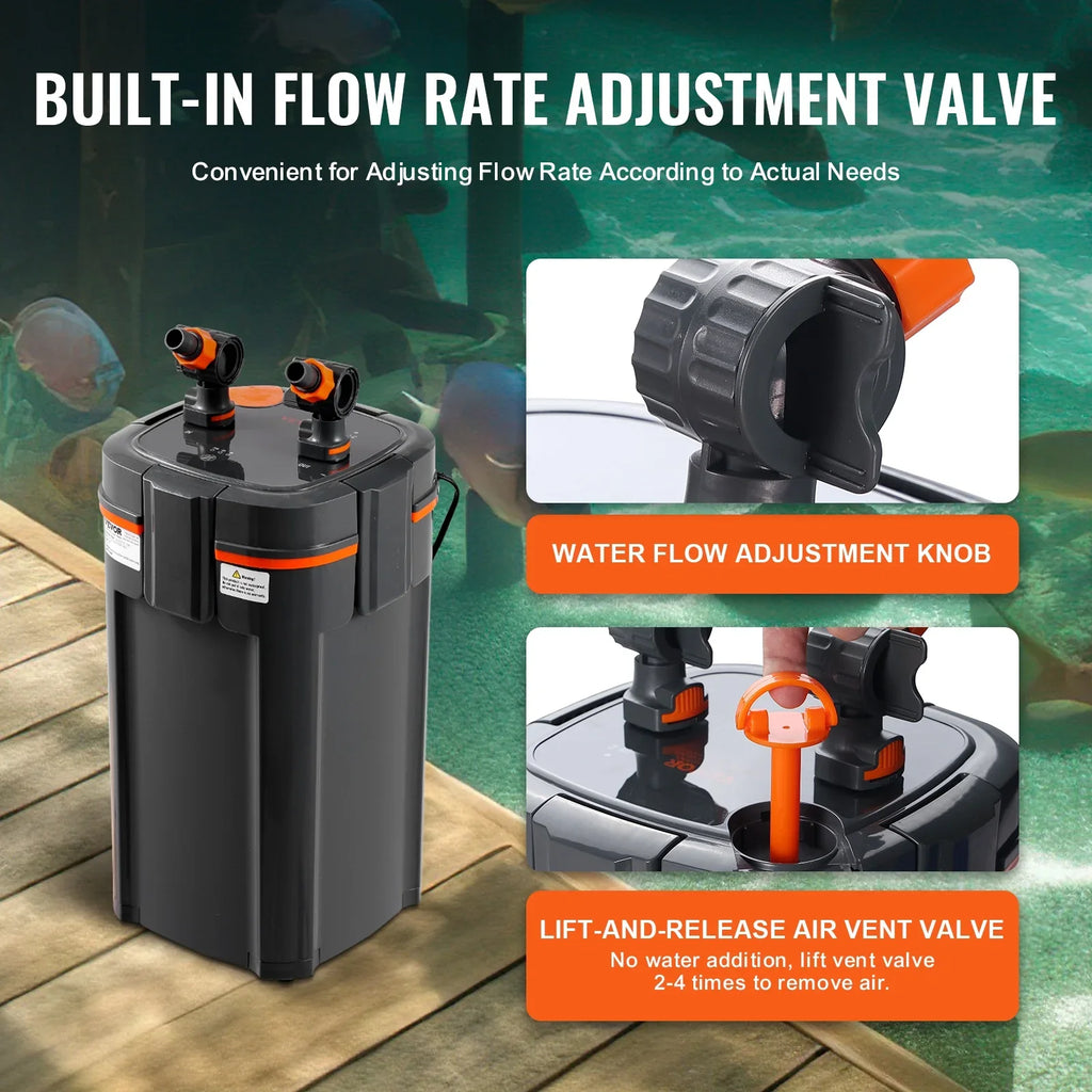 Gallon 12w 100 SKYSHALO Tank Lamp Filter Aquarium UV Canister Fish Quiet