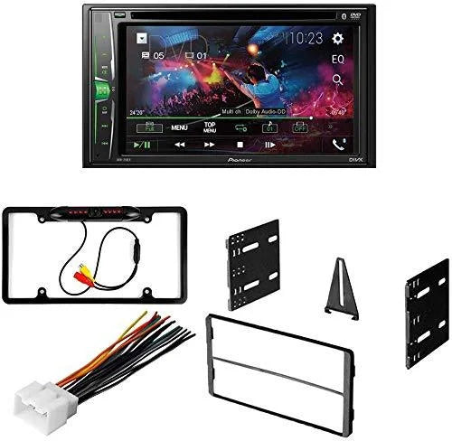 Double Pioneer Kit/in-Dash for DVD/CD KIT4749 AM/FM F150 Touchscreen DIN AVH-241EX Stereo Bundle Bluetooth/Backup Media 6.2" 1999-2003 Receiver Digital W/ with Car Camera/Installation