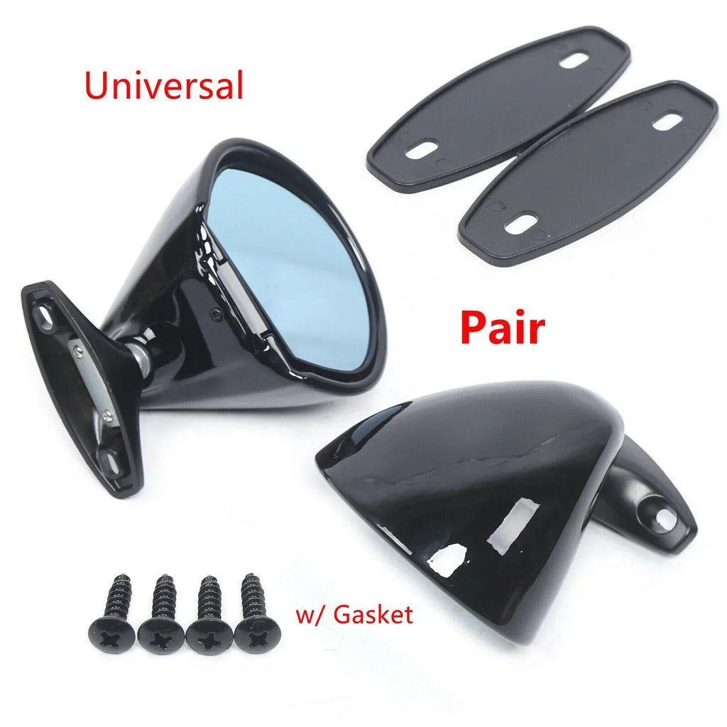 Rear Classic Pair Car Mirror Door Mirror 1 Side View Gasket Wing Universal Plane &