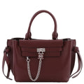 Leather Legacy Small Satchel Merlot Kors Hamilton Michael Belted