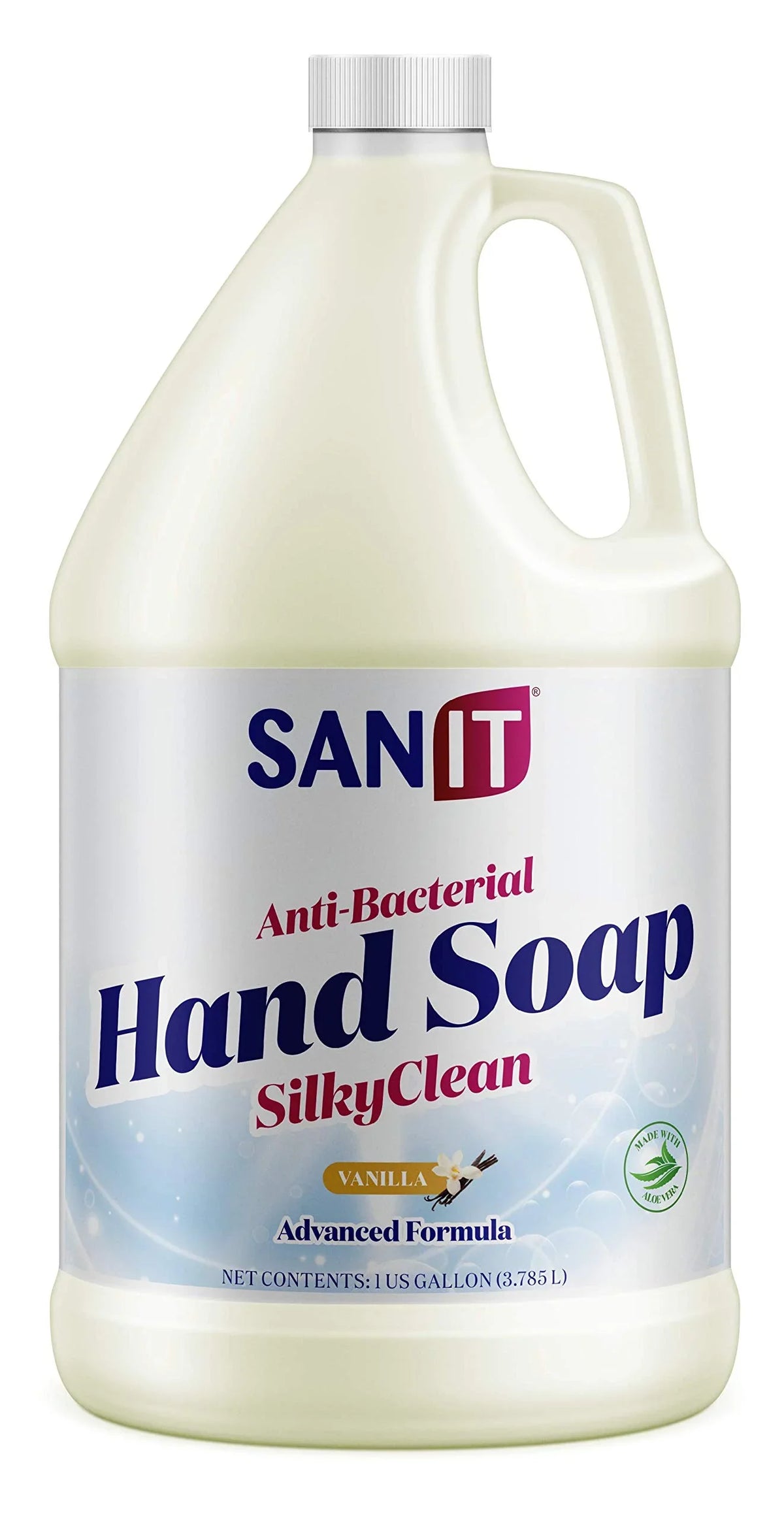 Moisturizing Silky and Clean Soap Liquid Aloe Coconut All-Natural Antibacterial Advanced Vanilla, 1 Formula - Gel Hand Refill Wash Gallon Made USA, - in Vera Oil - with Hand Sanit