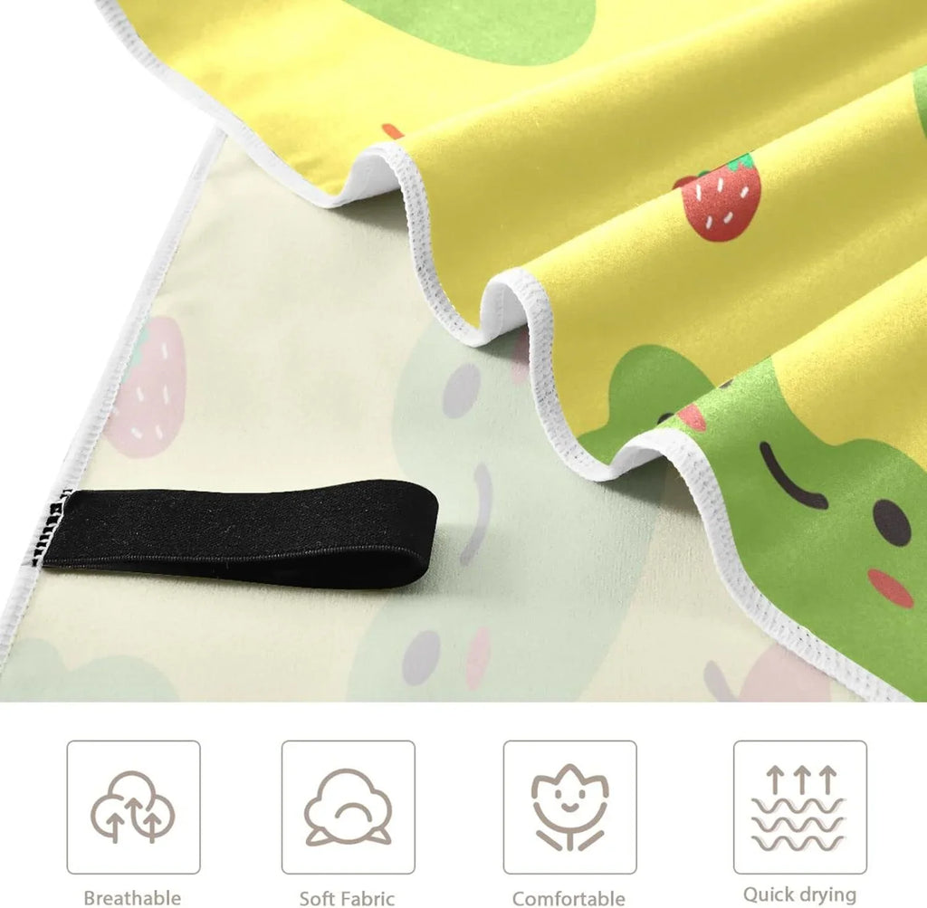 Frog Cute Oversized Absorbent - Travel Cartoon Towel Compact for Swimming Beach Lightweight Holiday（194） Camping Super - Bestwell Towel Dry Quick Towels