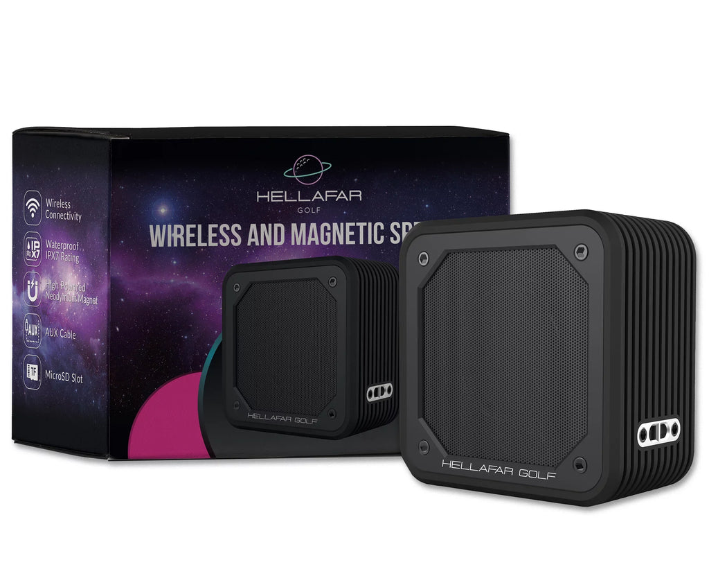 '- System, Magnetic Black Golf Cart Speaker Hellafar Golf Mounting Speaker, Bluetooth Waterproof, IPX7