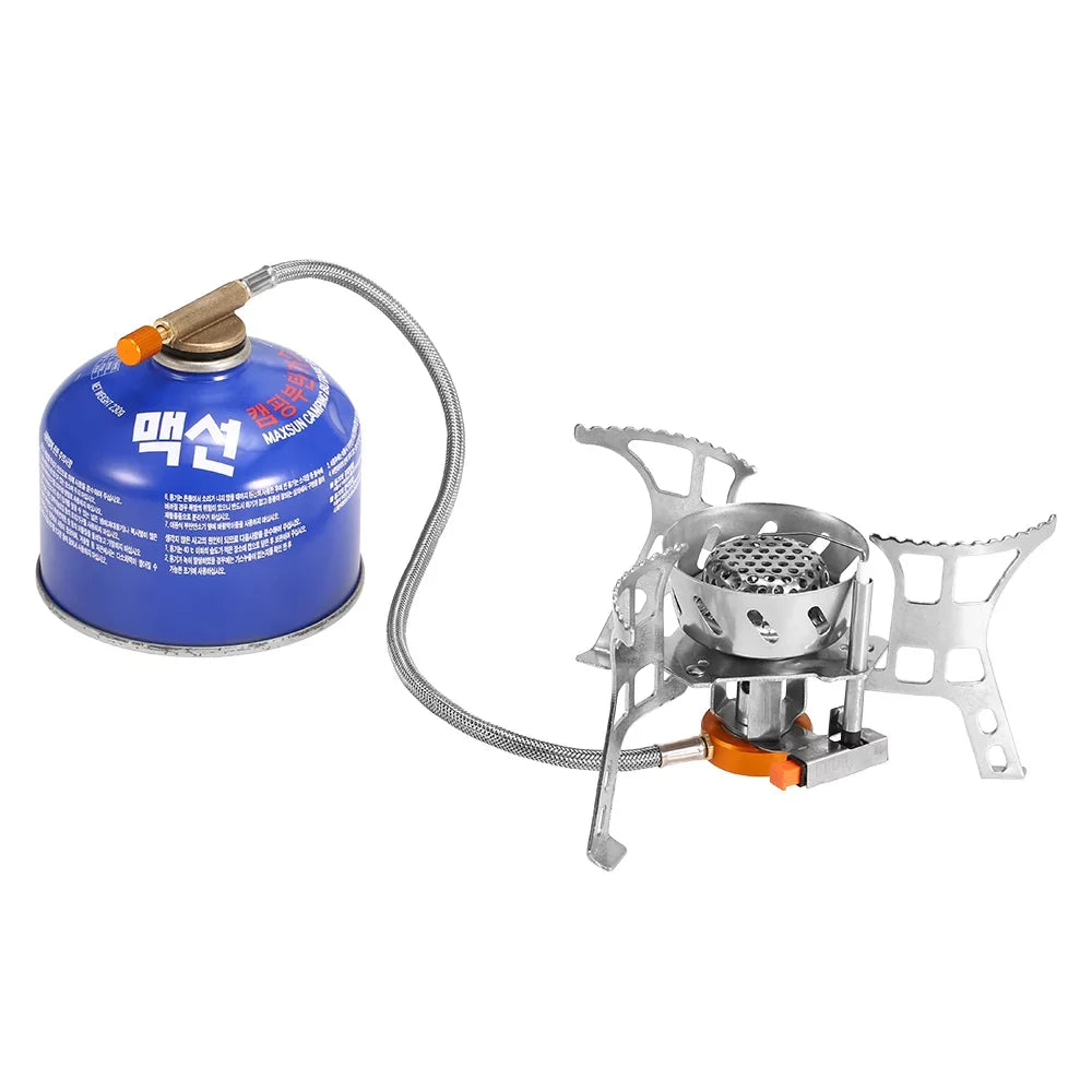Gas Head Split Portable exterior Foldable Conversion Adapter Meterk with Camping Cooking Gas Windproof