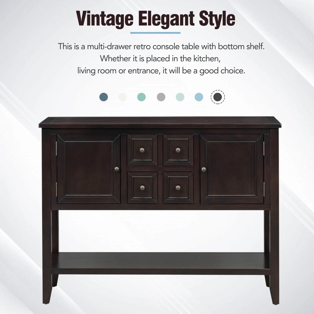 Entrances TREXM Drawers OLD Table and Series Living WF190263AAA) Vintage Small Shelf Storage Bottom for Kitchens Ample (White SKU Four and Cambridge Console Rooms with