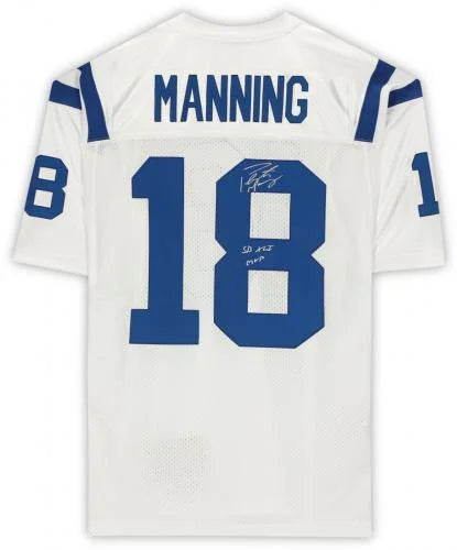 Bowl Inscription Indianapolis Ness MVP" - Fanatics with Colts Certified Peyton Authentic XLI Jersey "SB & Authentic Super Manning Mitchell Autographed White