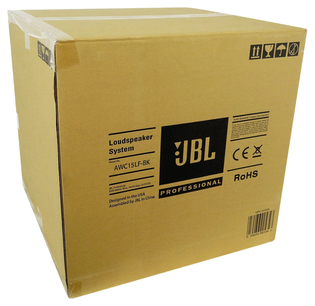 Subwoofers Subs (2) JBL 15" Indoor/exterior 70v Black Commercial AWC15LF-BK