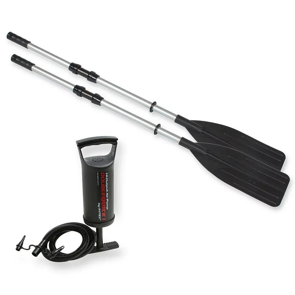 And Intex Set Pump Pack) Oars, (3 Yellow With Inflatable Boat Raft