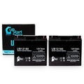 General (12V, - Lead Universal SLA) 18Ah, Replacement UB12180 Acid Terminal, Compatible 18000mAh, Sealed Battery AGM, 2x Pack Power Battery - GPS3K12061 T4