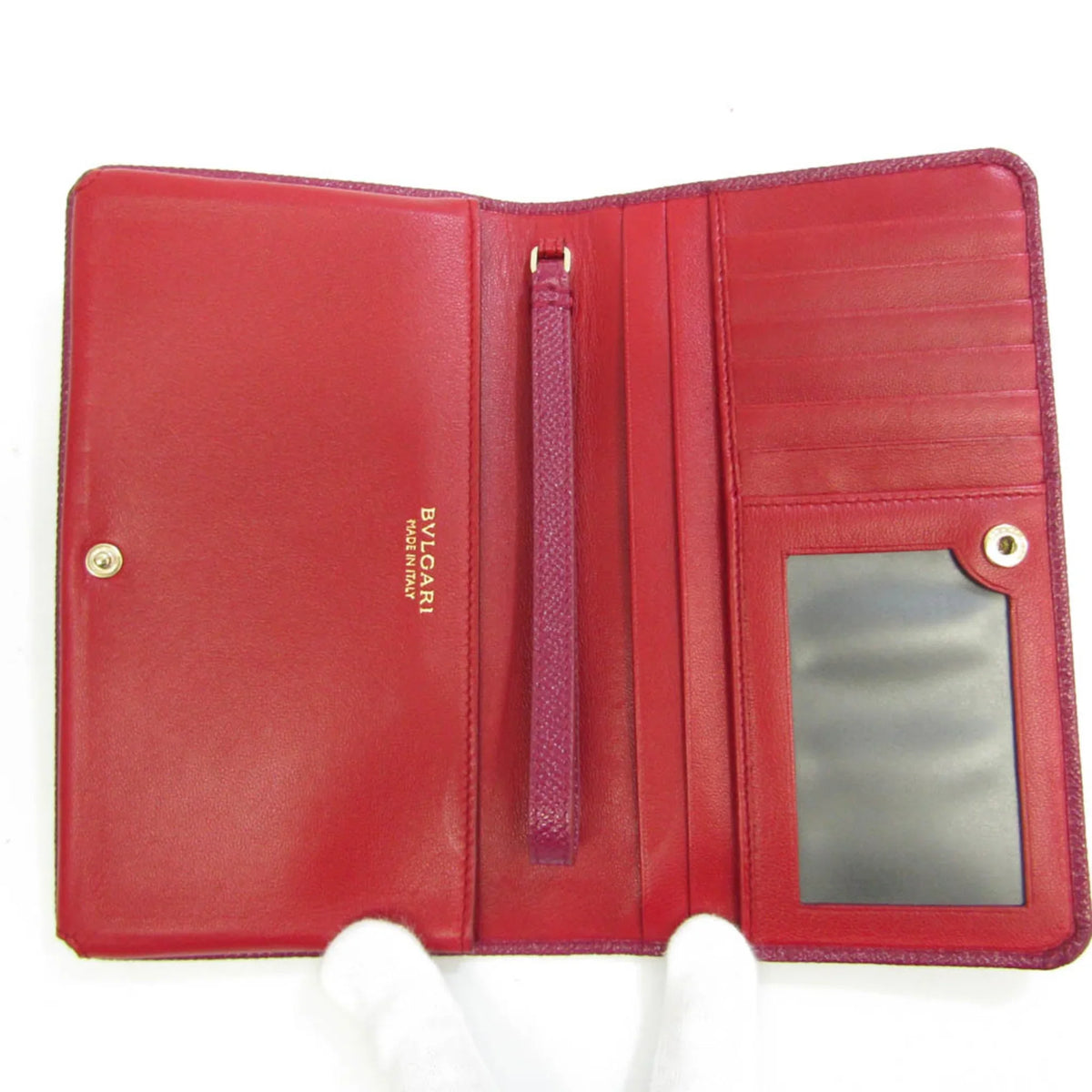 Bvlgari Bvlgari Leather (Good) Bvlgari Purple,Red Wallet Color Pre-Owned 281715 Women's Phone