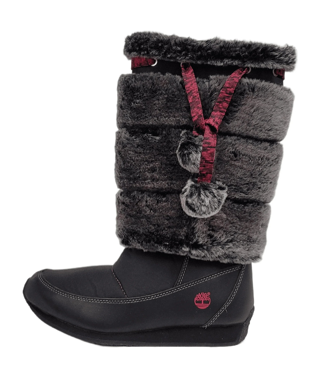 US Black 4.5 Kid Winterberry Medium Boot dimension Big Fur Timberland Tall 59994 Junior