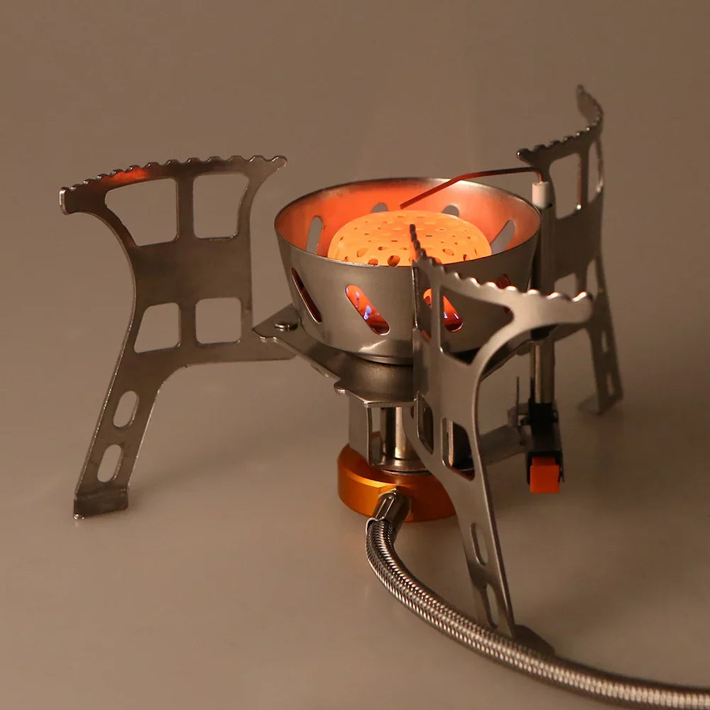 Gas Head Split Portable exterior Foldable Conversion Adapter Meterk with Camping Cooking Gas Windproof