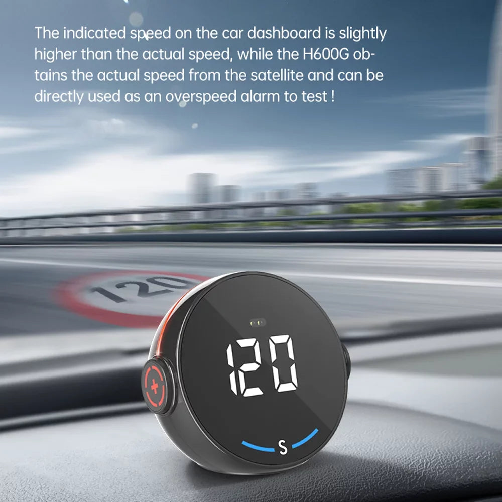Display Setup Altitude Display, & GPS Meter Clear Digital Speed ammoon Speedometer Head Car Easy H600G