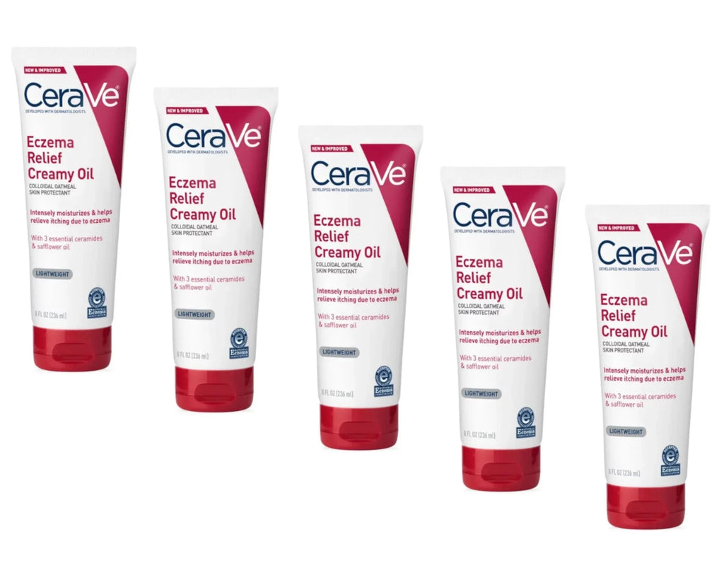 Creamy Skin Cerave Relief 8 of - Protectant, Pack 5 Eczema Oz. Oatmeal Oil Fl.