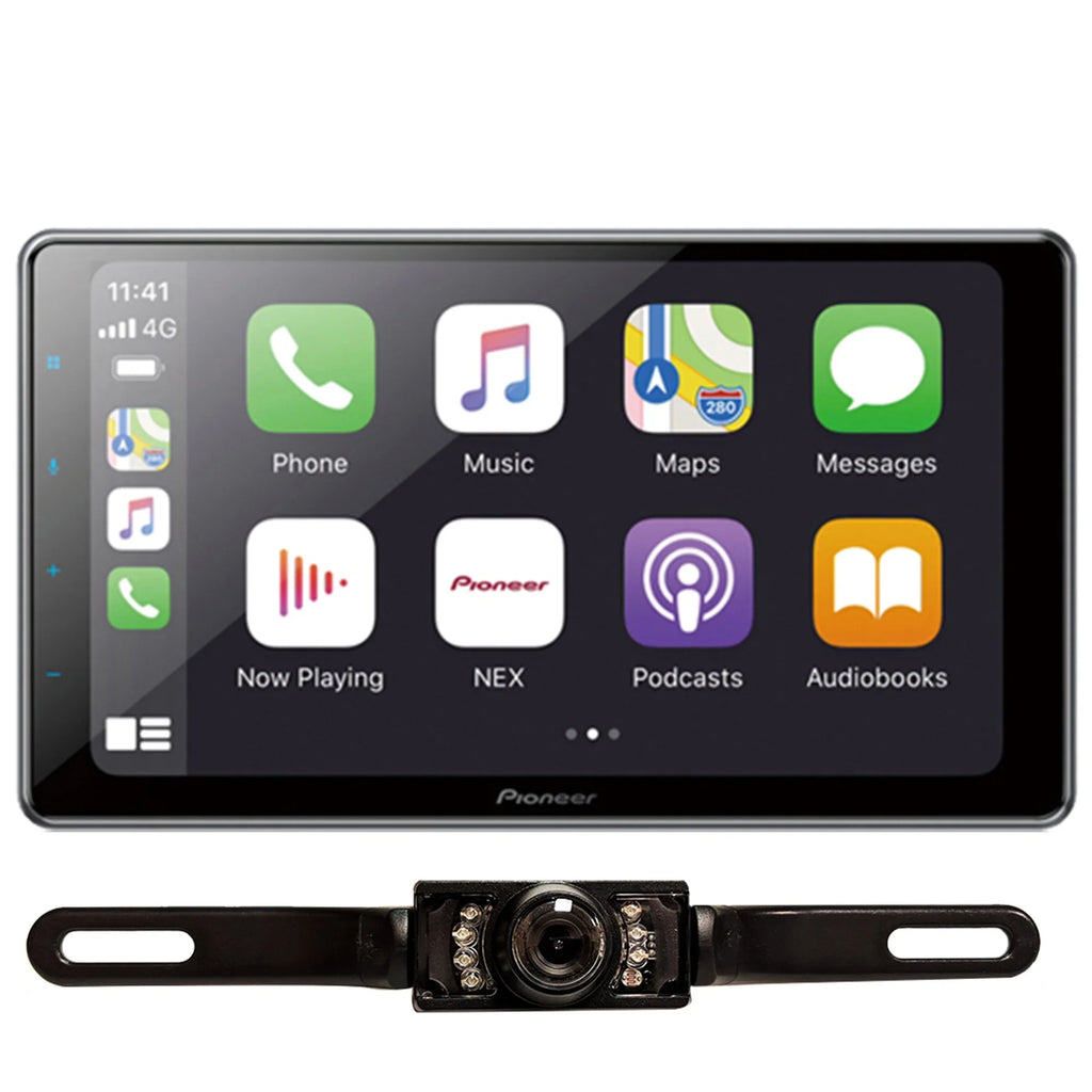 Plate New Receiver Pioneer 1-DIN Digital Media 9" & License Camera DMH-WT7600NEX