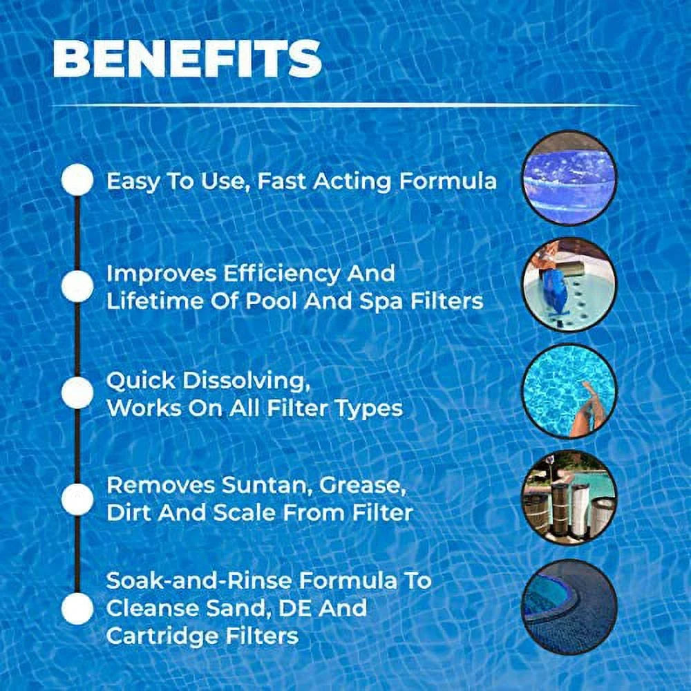 MAV Cleaner HotTub Filter Cleaner to Use 32oz Cartridges. for Leisure Filter Tub AquaDoc Your and Jacuzzi Time can Solution & Cleaning Soak Easy Spa Enjoy Hot You Cleaner Soak. Filter so Spa