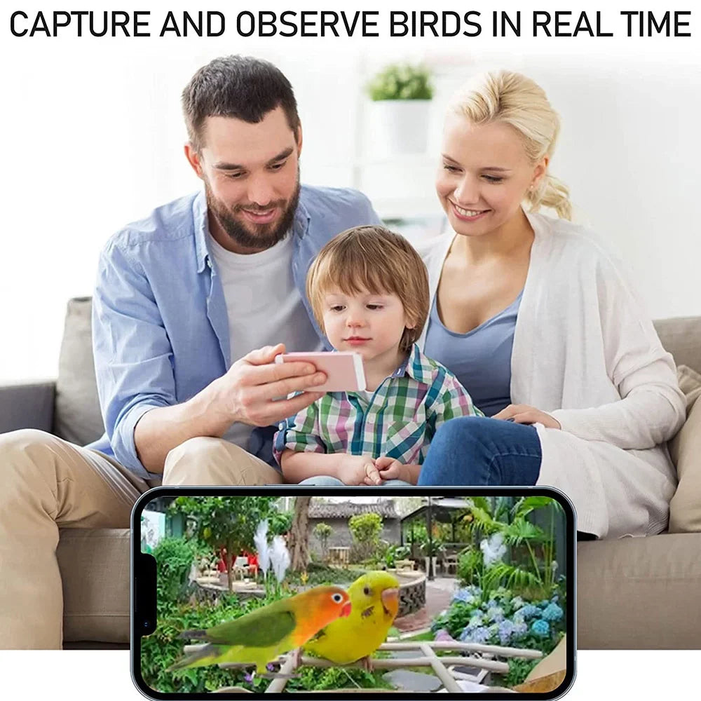 AI Cards TF Capture moobody 1080P Identify WIFI 128G Detection, Video, Bird for Motion Bird Smart Notification, Bird Real-time Waterproof Auto Species, IP65 Camera Watching Feeder Enthusiasts Bird
