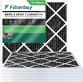 8 Filterbuy (6-Pack) HVAC MERV Eliminator Pleated Carbon Furnace Filters 25x25x1 Air Odor Activated AC with