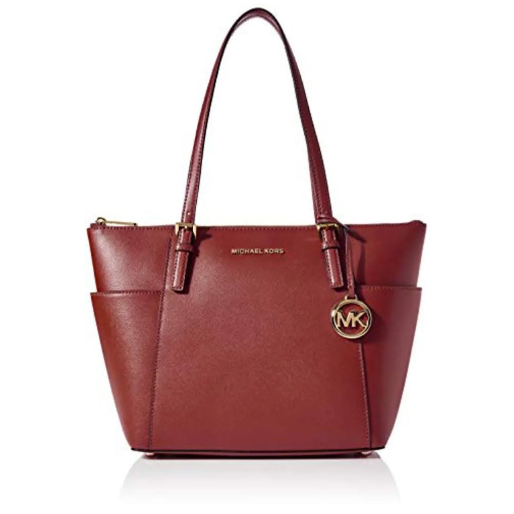 Michael Top-Zip MICHAEL Kors (Brandy) Tote 30F2GTTT8L-626 Set Jet Womens