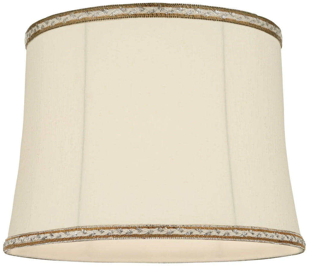 Cream Springcrest Fitting x Finial High 16" Drum Lamp Replacement 14" and Washer Harp 12" Medium Shades Bottom x Top Milano