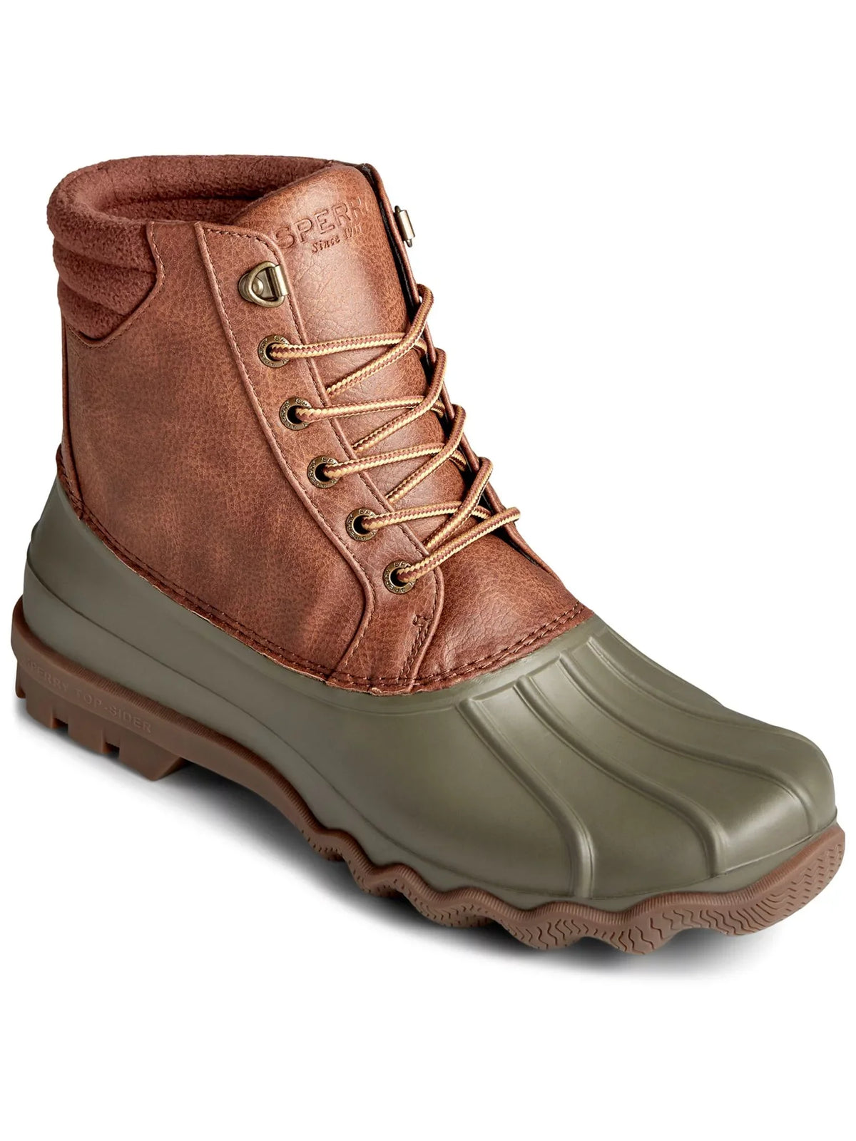 Avenue Duck Boots Round Toe Lace-Up Mens liquid SPERRY Green Resistant 11.5