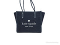 Tote Ella Large Spade Denim Kate Blue Shoulder Multi Handbag Fabric White Logo
