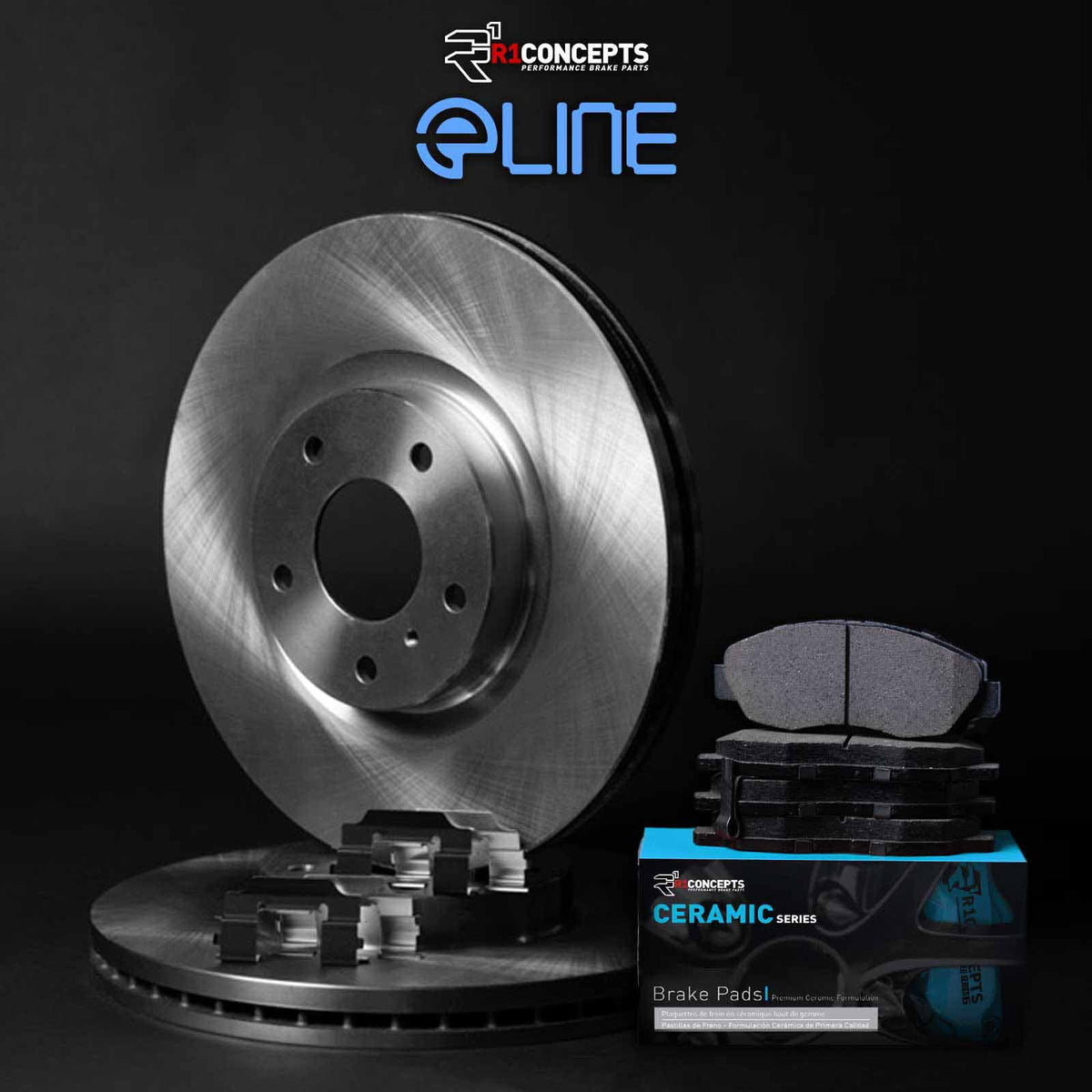 WFWH1-67107 Kit Brake and Pads| |Hardware Kit Rotors Brakes |Front and Brake Pads| and Rotors Concepts R1 Front Rotors Ceramic Pads Brake
