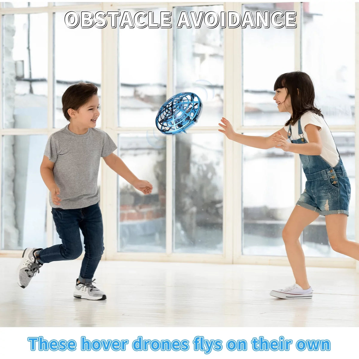 Motion JOY Girls with SUPER and Toy Flying Sensor for Drone,Small Ball Hands Kids Drone Adults, Hand Free for Drone or Toy UFO light Operated Boys Mini