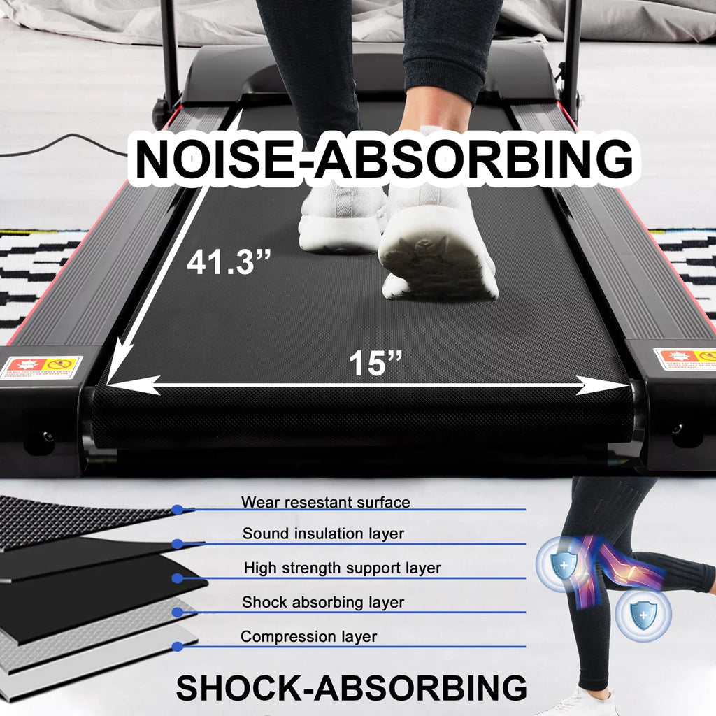 FYC Home Gym Treadmills with Bluetooth Electric Treadmills Running Portable for Home Folding and Fitness Compact Incline, Machine Jogging Foldable for Exercise Walking