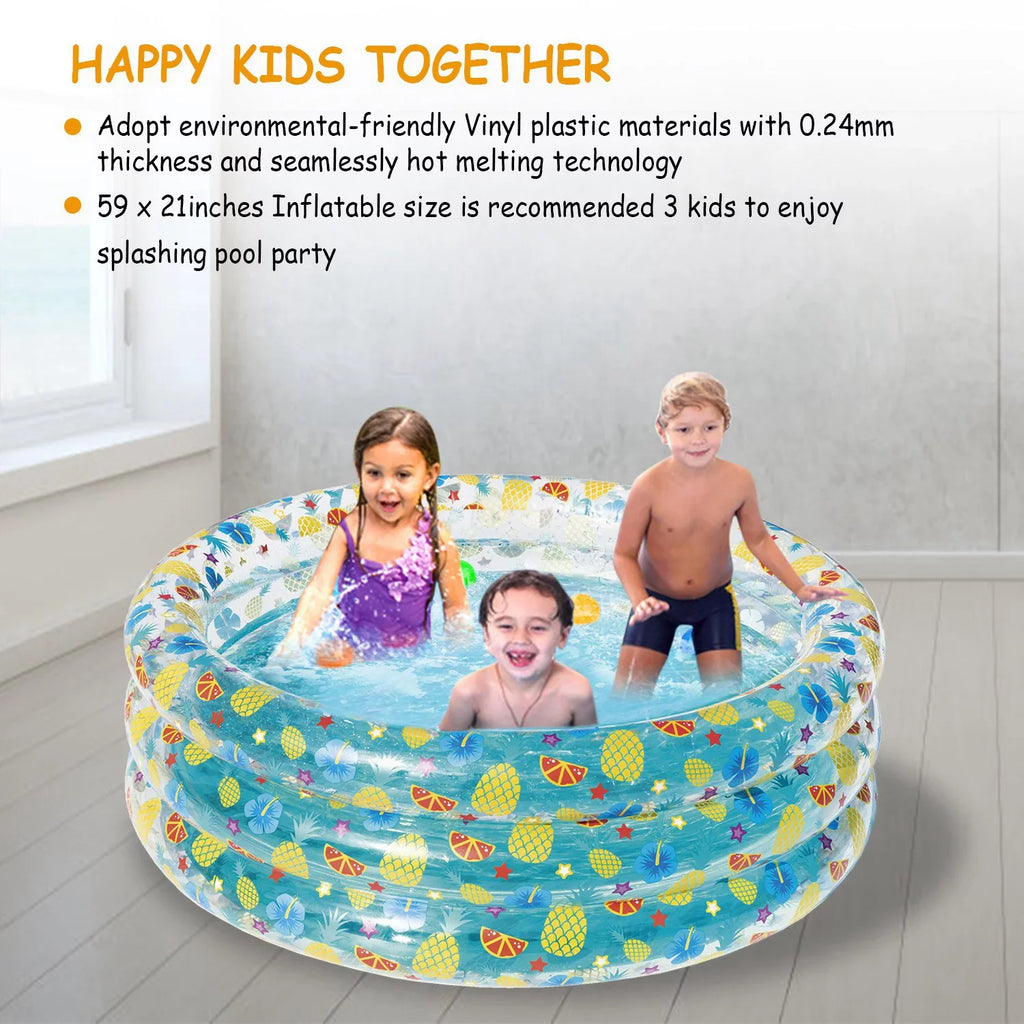 Baby Drain Pool,iMounTEK Indoor Backyard Beach, Swimming Pool liquid Plug 59x21in Velvets for with Foldable Family 3 Inflatable