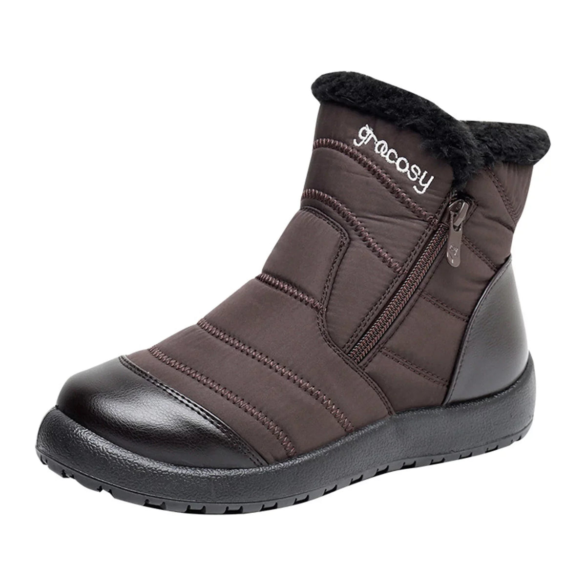 Anti Flat up Girls exterior For Lace Snow Boots Hiking Cleats Cotton Women Waterproof Boots Winter Boots Winter Shoes Lightweight Shoes Comfortable for Slip Snow Winter Boots Women Boots Boots Women