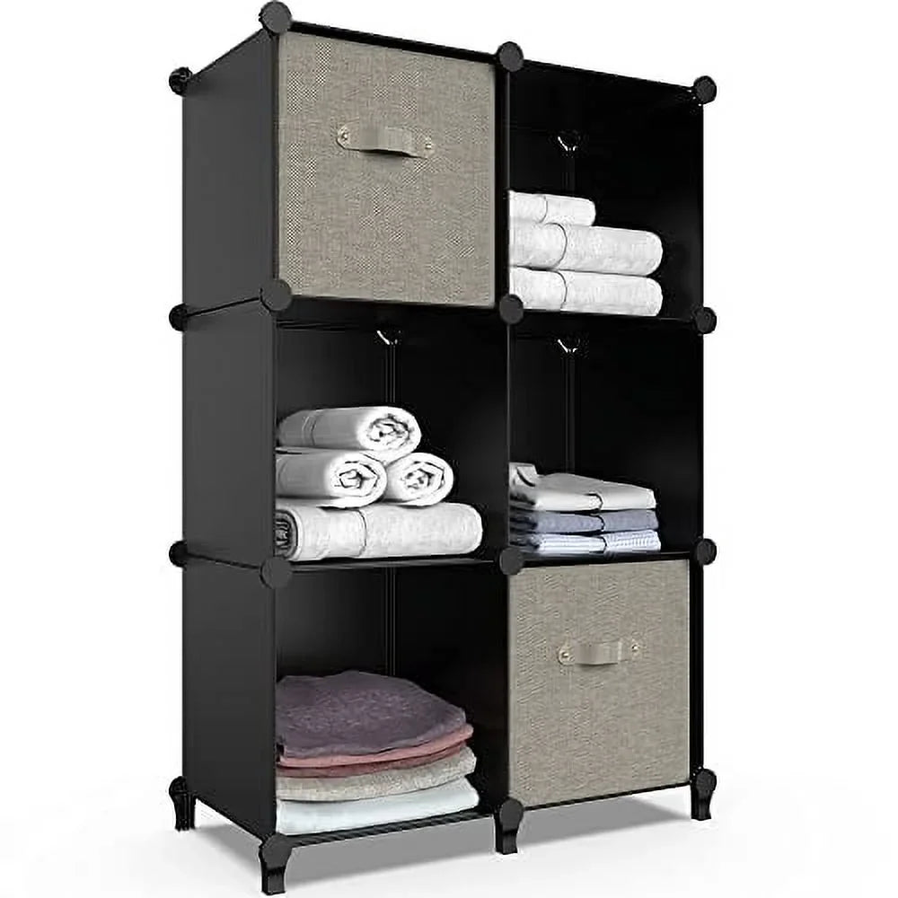 Kids,Closet, Storage Closet Bookshelf,Storage Cabinet Shelf Organizer, Cabinet Cubes Organizer Bookcase HOMIDEC Bedroom,Bathroom for Organizer Storage 6-Cube