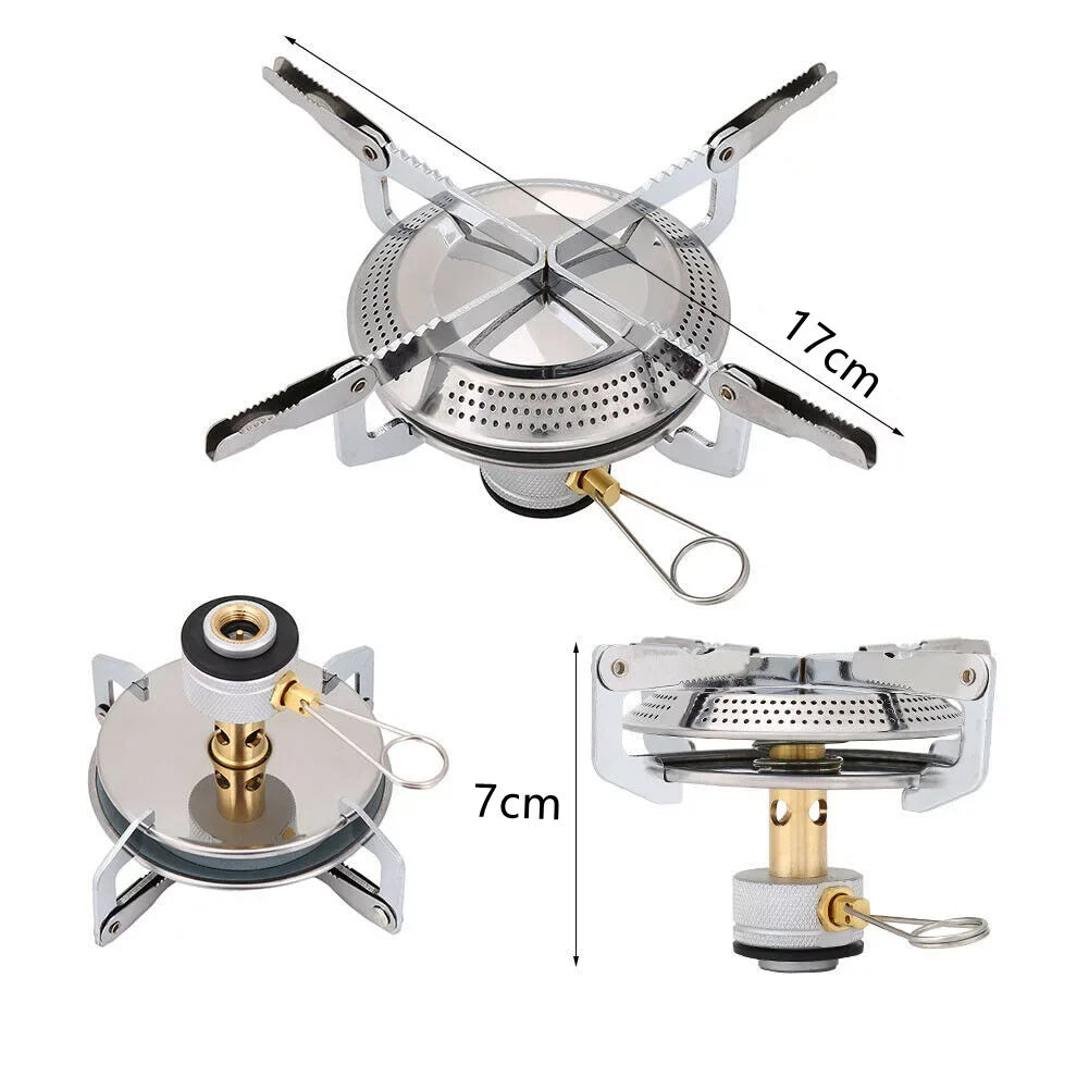 Foldable Cooking Mini Camping Burner Stove Gas Picnic Hiking Propane Accessories