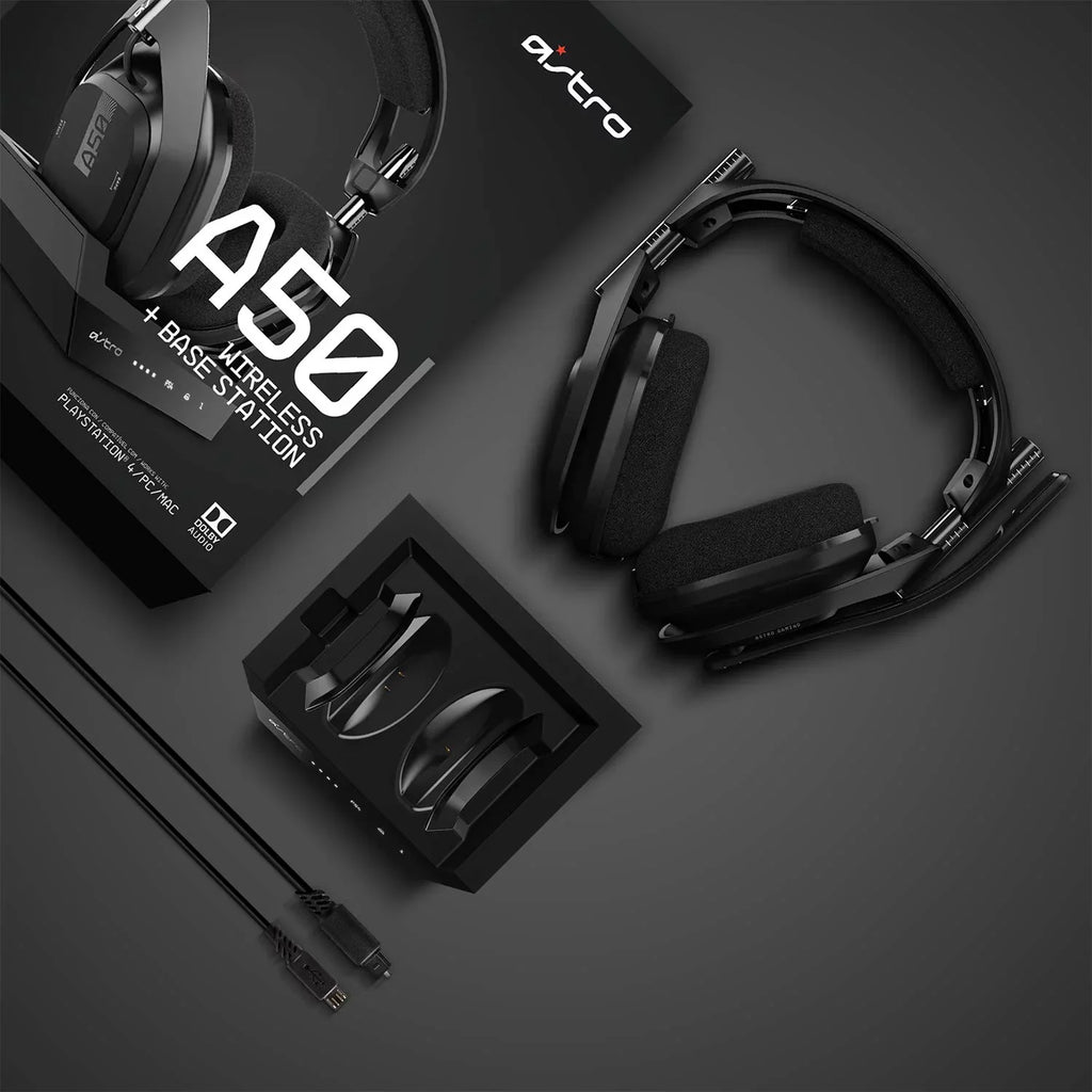 Station Like Gen Base PS4, (Refurbished: - Wireless 4 ASTRO Black/Silver New) Headset With A50 PC, Gaming Compatible + Mac Pre-Owned PS5,