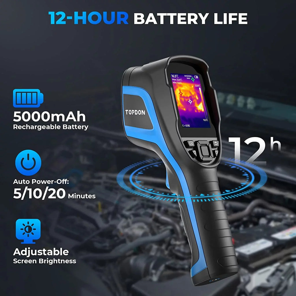 Imaging Handheld TOPDON Camera, Battery 192 Resolution Infrared TC004 IR Thermal 256 Thermal Life 12-Hour High Camera x Camera